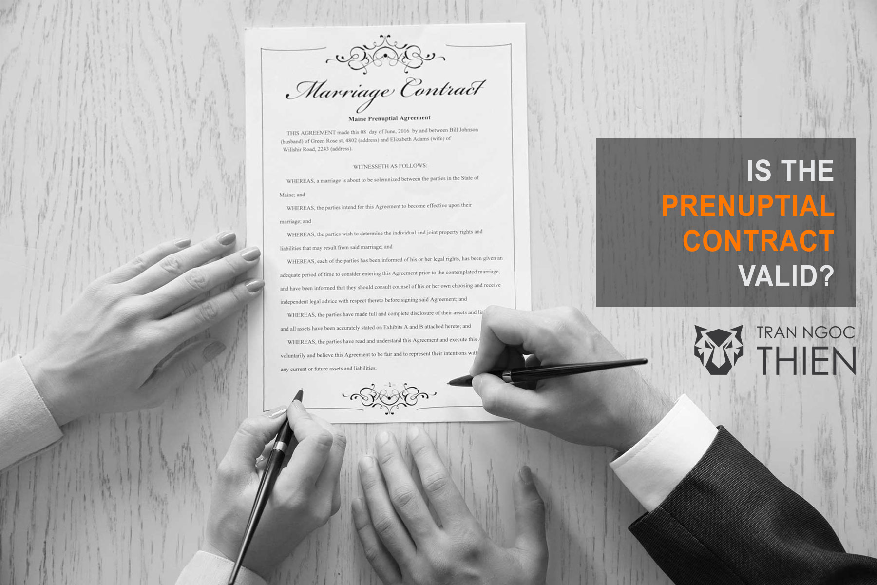 Is the prenuptial contract valid?